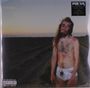 "POUYA", "Parental Advisory Explicit Content". Ein Mann steht in Unterwäsche in einsamer Landschaft, Dämmerung im Hintergrund.