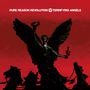 Text: "PURE REASON REVOLUTION TERRIFYING ANGELS". Eine Skulptur eines Engels vor rotem Himmel.