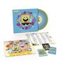 Texte: "Die Songs zur TV-Serie", "WOOHOO", "HAVING A SHELL OF A TIME". Illustration von SpongeBob mit Quallen, farbenfroh.