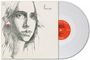 „Laura Nyro“ steht oben. Strichzeichnung eines Gesichts und daneben eine durchsichtige Schallplatte mit rotem Label.