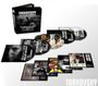 Boxset mit "TARKOVSKY", Filmtiteln auf Hüllen und CDs; schwarz-weiß und farbige Cover, prominent angeordnet.
