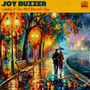 Texte: "JOY BUZZER" und "Sunday Is The Most Romantic Day". 

Illustration: Bunt gemalter Park mit Paar unter Regenschirm.
