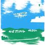 Ein Flugzeug mit "THE CLEAN" fliegt über grüne Hügel mit den Worten "GETTING OLDER"; ein Heißluftballon schwebt nah einer Wolke.