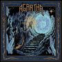 "Agartha" und "The Hidden". Eine Person in einem Umhang hält einen leuchtenden Stab vor einer mystischen Treppe mit Wirbel.