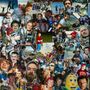 Eine Collage aus vielen Fotos von Menschen. In der Mitte ein Schild mit der Aufschrift "The Bigger Picture".
