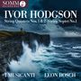 Text: "Ivor Hodgson, String Quintets Nos. 1 & 2, String Septet No. 1, I MUSI­CANTI, LEON BOSCH, SOMM Recordings." Küste mit rauer See.