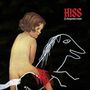 „HISS A cheapened crown“ in Rot. Kind mit abstraktem Pferd gezeichnet. Dunkler Hintergrund. Cover-Illustration.