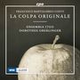 Text: "Francesco Bartolomeo Conti, La Colpa Originale, Ensemble 1700, Dorothee Oberlinger." Logo oben, Apfel im Hintergrund.