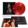 Das Bild zeigt das rote Cover für den Soundtrack "Verity", Musik von Volker Bertelmann, und eine rote Vinyl-Schallplatte.