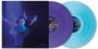 "Micah Lynne", "Into The Waves". Illustration: Frau unter Wasser, zwei farbige Vinyl-Schallplatten, blau und lila.