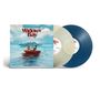 Text: "Widow's Bay", "Apple Original Series Soundtrack", "Music by David Fleming." Zwei bunte Schallplatten vor Cover mit Ruderboot.