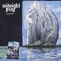 "midnight prey" und "Jenseitsritt" stehen links oben. Eine stilisierte, riesige Hand erhebt sich über Wasser.