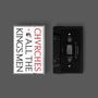 Text: "CHVRCHES ALL THE KING'S MEN". Links ein Kassettencover, rechts eine schwarze Kassette mit demselben Text.