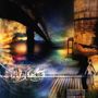 „After I fell asleep in the sun" steht in eleganten Buchstaben. Die Illustration zeigt eine Brücke bei Sonnenuntergang.