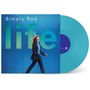 "Simply Red - life" steht auf einem Albumcover. Ein Mann in Anzug und Sonnenbrille läuft vor blauem Hintergrund.