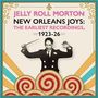 "Jelly Roll Morton: New Orleans Joys: The Earliest Recordings, 1923-26." Enthält Foto eines Mannes in schwarzem Anzug, dirigierend.
