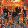 „Fireball Ministry. The Second Great Awakening.“ Illustration mit vier Personen, Flammen und ausgestreckten Händen.