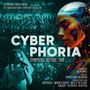 "CYBER PHORIA: Symphony Beyond Time." Mensch trifft auf KI in einem futuristischen Konzertsaal.