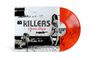 "The Killers Sam's Town" in stilisierter Schrift. Illustration: Frau in Bikini mit "Miss", Widder, rotes Vinyl.
