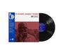 "Sonny's Story/Sonny Terry," Prestige Bluesville. Links blauer Textstreifen. Vintage-Design mit Vinyl-Schallplatte.