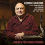 "George Garzone: Themes for Good Friends" mit Gästen. Ein älterer Mann in rotem Hemd hält ein Saxophon.