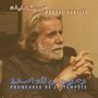 Texte: "Marcel Khalifé", "Promesses de la Tempête". Ein Mann mit grauem Haar und Bart sitzt nachdenklich mit verschränkten Händen.