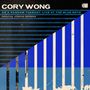 Text: "Cory Wong, On a Random Tuesday: Live at The Blue Note, featuring Joshua Redman." Geometrische Streifen in Blau.