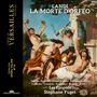 "Landi La Morte d'Orfeo" steht oben. Unten: "Les Épopées Stéphane Fuget". Gemälde mit klassischen Figuren in dramatischer Szene.