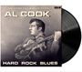"THE LONELIEST MAN IN TOWN AL COOK HARD ROCK BLUES." Zeichnung eines Mannes mit Gitarre, Plattenhülle.