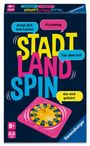 Box mit Texten: "Stadt Land Spin", "Tier ohne Fell", "Pizza­belag", "bringt dich zum Lachen", "das wird gefeiert".