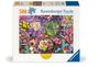 "IF MOMS WERE FLOWERS, I'D PICK YOU" steht auf einer Karte. Puzzle mit Frühstück, Blumen und Accessoires.