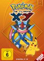 „Pokémon: Die TV-Serie XY“, Staffel 17-19. FSK ab 6. Illustration mit Pikachu und Greninja.