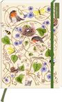 Auf der rechten Seite steht "my NOTES". Illustration mit Vögeln, Blumen, Schmetterlingen, Bienen, Nestern und einer Schnecke.