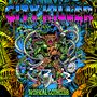 Texte: "CITY KILLER", "TROPICAL GOTHCLUB".  
Comic-Stil, Kreatur mit Tentakeln vor tropischem Hintergrund.