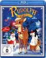 Text: "RUDOLPH mit der roten Nase", "DER KINOFILM", "NEU REMASTERED", "FSK ab 0 freigegeben". 

Illustration von Rudolph, dem Rentier, mit roter Nase, umringt von Santa und Weihnachtsfiguren.