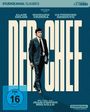 STUDIOCANAL CLASSICS, ALAIN DELON, RICHARD CRENNA, CATHERINE DENEUVE, DER CHEF. Ein Anzugträger läuft; FSK 16.