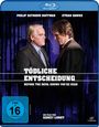 Aufschrift: "Tödliche Entscheidung", "Before the Devil Knows You're Dead", "FSK ab 16", zwei Männer in Anzügen schauen sich an.