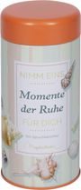 „NIMM EINS: Momente der Ruhe FÜR DICH. 100 Spruchkärtchen.“ Bunte Dose mit Muschelmotiven.