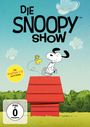 Text: "Die Snoopy Show", "Die Staffeln 1-3 auf 6 DVDs", "FSK ab 0 freigegeben". Illustration: Snoopy auf einer Hundehütte.