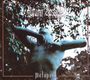 „Autumn Nostalgie“ und „Metanoia“. Eine Statue mit erhobenen Armen umgeben von dichtem Laub.