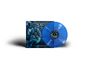 Cover mit Text „Clockwork Immortality“, blaue Schallplatte mit Uhrendesign, Hintergrund mechanisch, farbig in Blau.