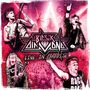 "Black Diamonds" und "Live in Paradise" stehen auf einem energiegeladenen Konzertposter mit Bandmitgliedern in Aktion.
