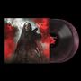 "EVANESCENCE" und "THE BITTER TRUTH". Frau mit langen Haaren, roter und schwarzer Hintergrund, zwei Schallplatten.
