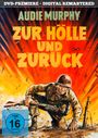 DVD-PREMIERE · DIGITAL REMASTERED  
AUDIE MURPHY  
ZUR HÖLLE UND ZURÜCK  
Illustration: Soldat mit Gewehr vor Explosion.