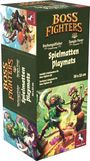 Texte: "BOSS FIGHTERS QR", "Dschungelfieber Erweiterung", "Spielmatten Playmats", "50 x 22 cm". Illustration mit Fantasiefiguren.