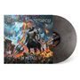 „Mystic Prophecy“ und „In Metal“ in gotischer Schrift. Eine Illustration zeigt einen Krieger vor brennender Festung.