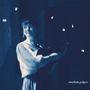 Text: "my rain", "charlotte pelgen". Eine Frau hält ein Musikinstrument, blau getönt und unscharf.