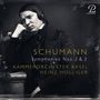"Schumann Symphonies Nos. 2 & 3, Kammerorchester Basel, Heinz Holliger" Text auf einem klassischen Porträt eines Mannes.