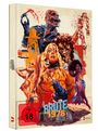 „BRUTE 1976“ in großen Buchstaben. Eine Collage mit Horror-Motiven: grimmige Gesichter, Blut, Wasserbehälter, Bus.