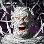 "EUROPE" und "COME this MADNESS" oben, darunter eine Person mit Textbändern umwickelt, Augen weit aufgerissen.